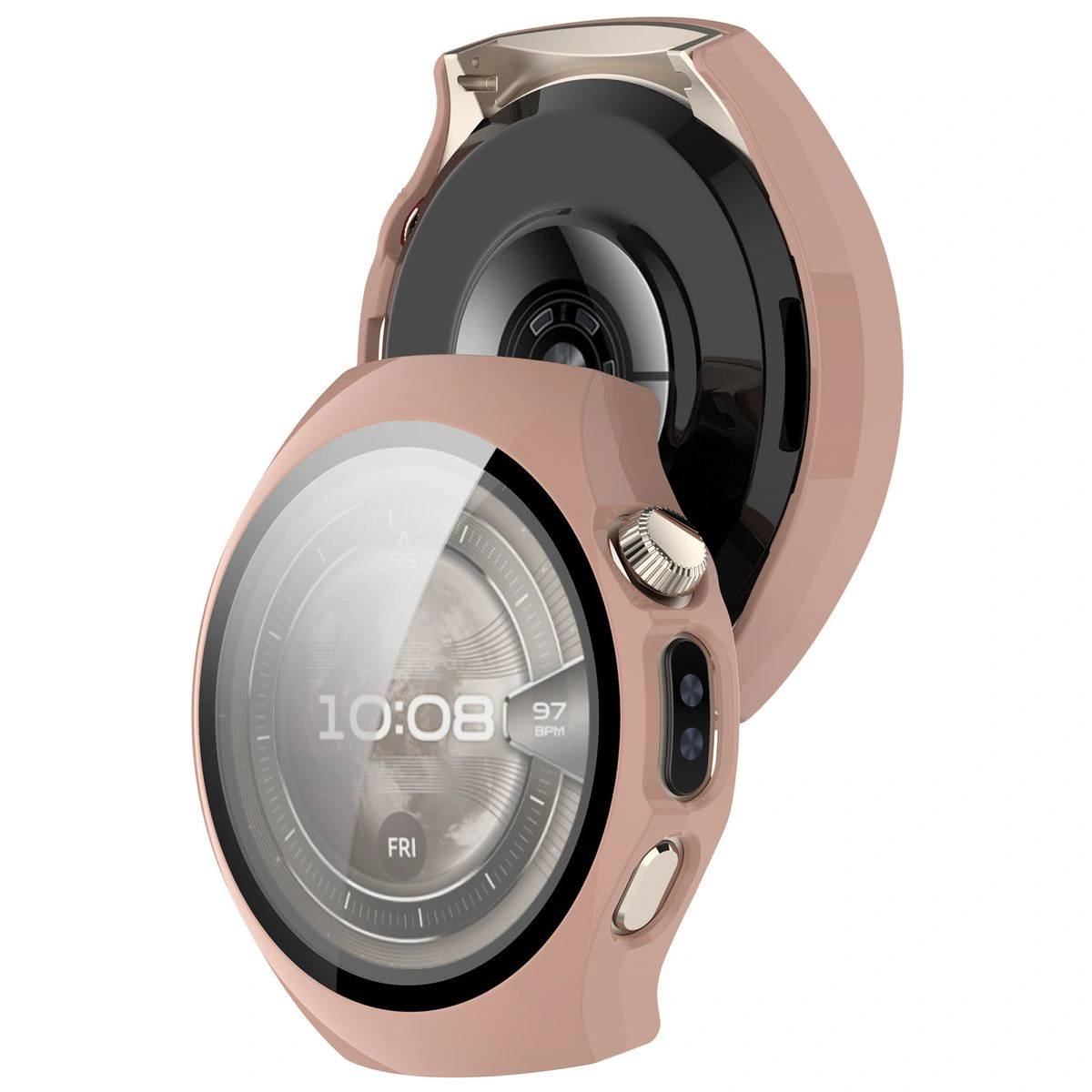 Etui z wbudowanym szkłem Bizon Case Watch Adamo do Huawei Watch 5 46 mm